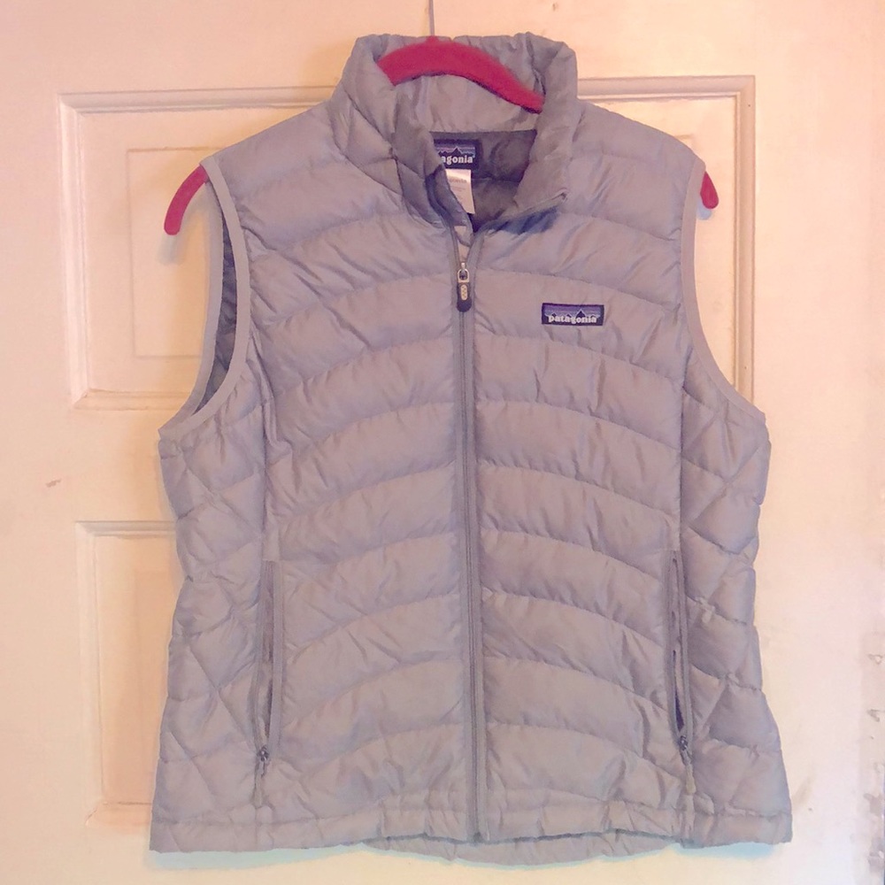 Patagonia grey down vest